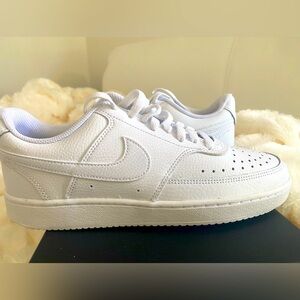 Nike white court vision sneakers